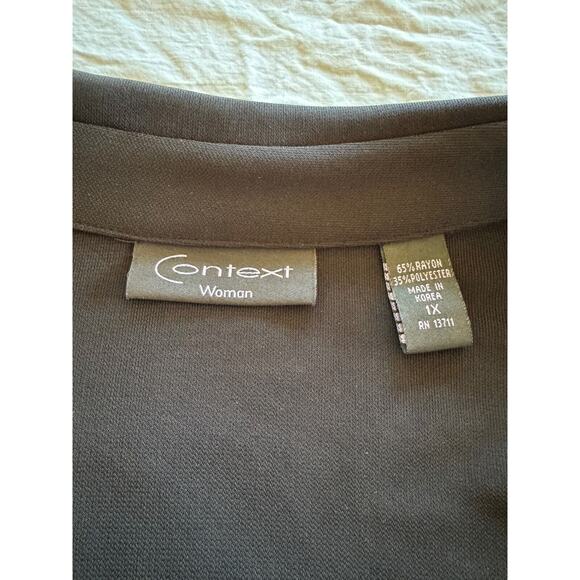 NWT Classic Black Wrap Dress Sz 1X Goth Y2K Career Classic - Picture 5 of 10